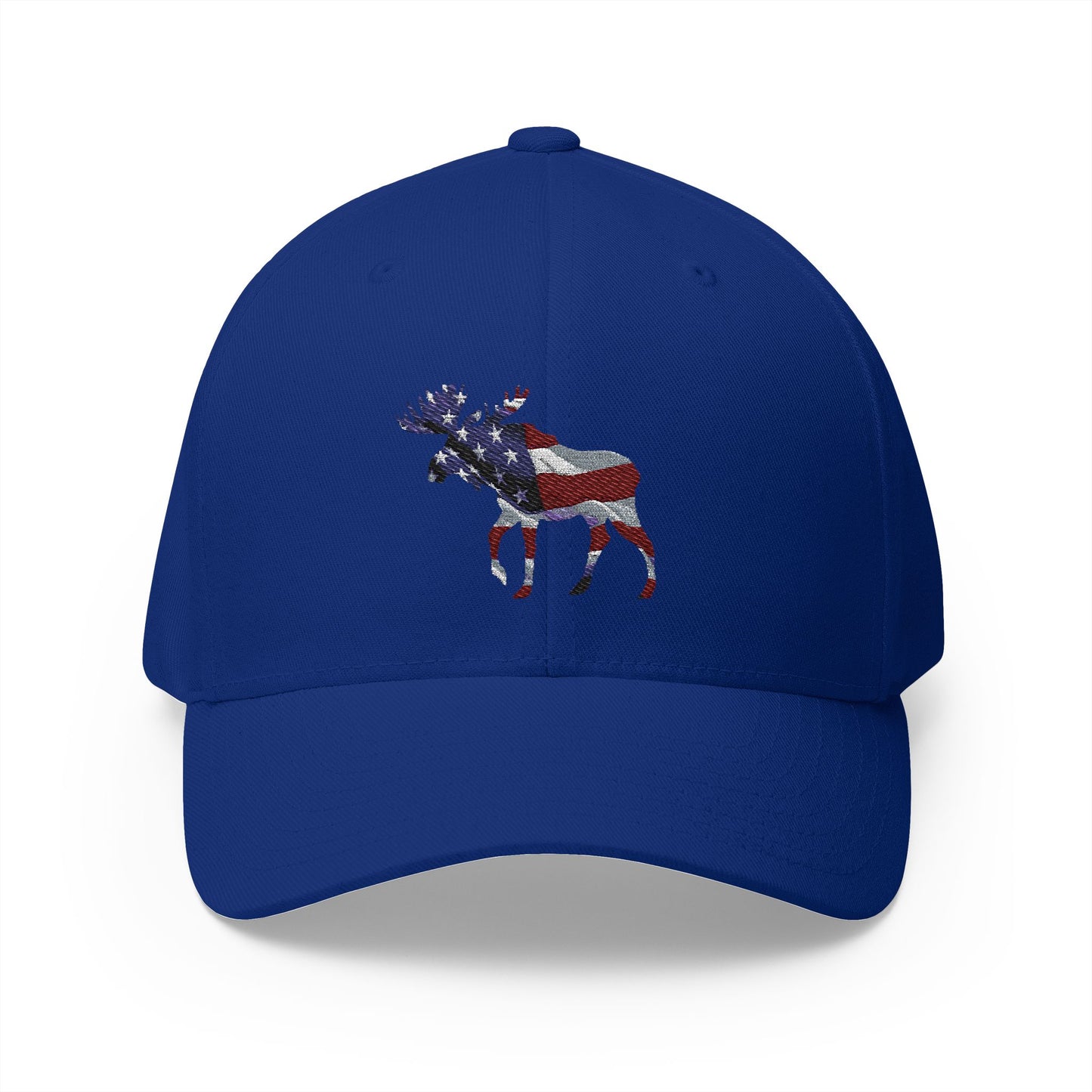 Embroidered Cap - Proud American Moose Design
