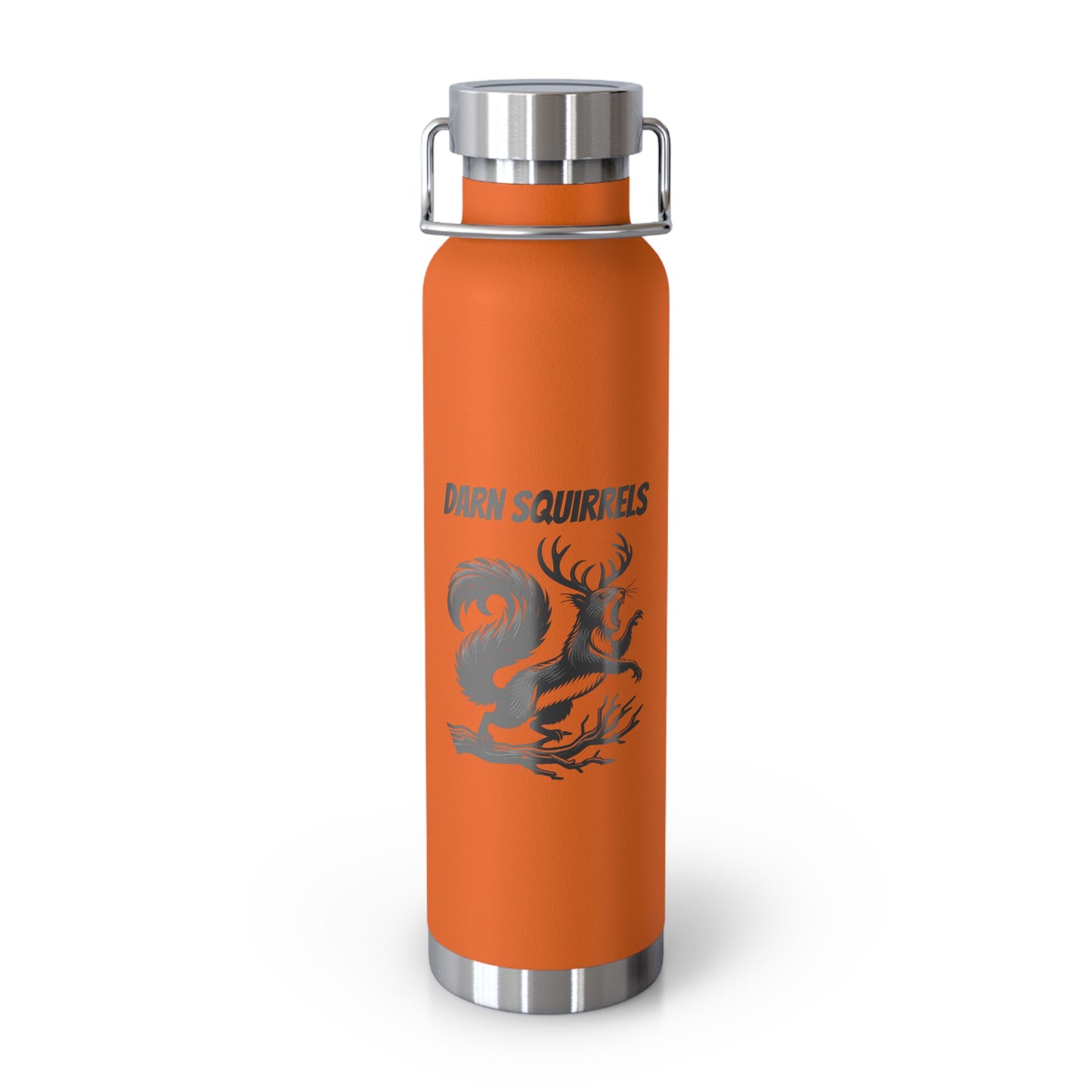 Darn Squirrels Insulated Water Bottle - 22oz Copper Vacuum Flask for Outdoor Adventures