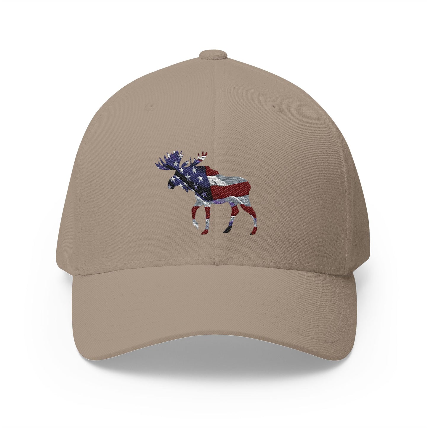 Embroidered Cap - Proud American Moose Design