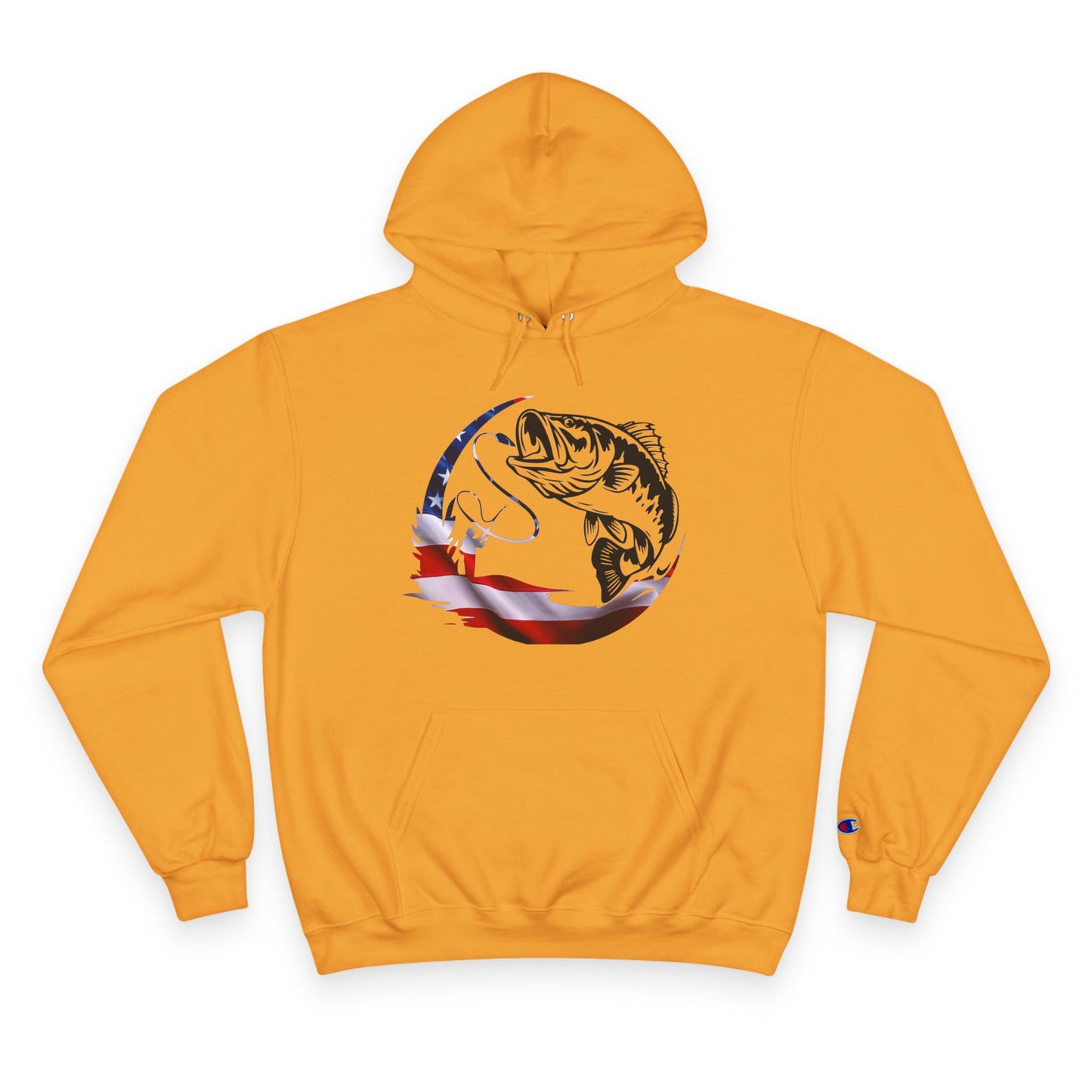 Proud American Fishing Hoodie - Champion Design