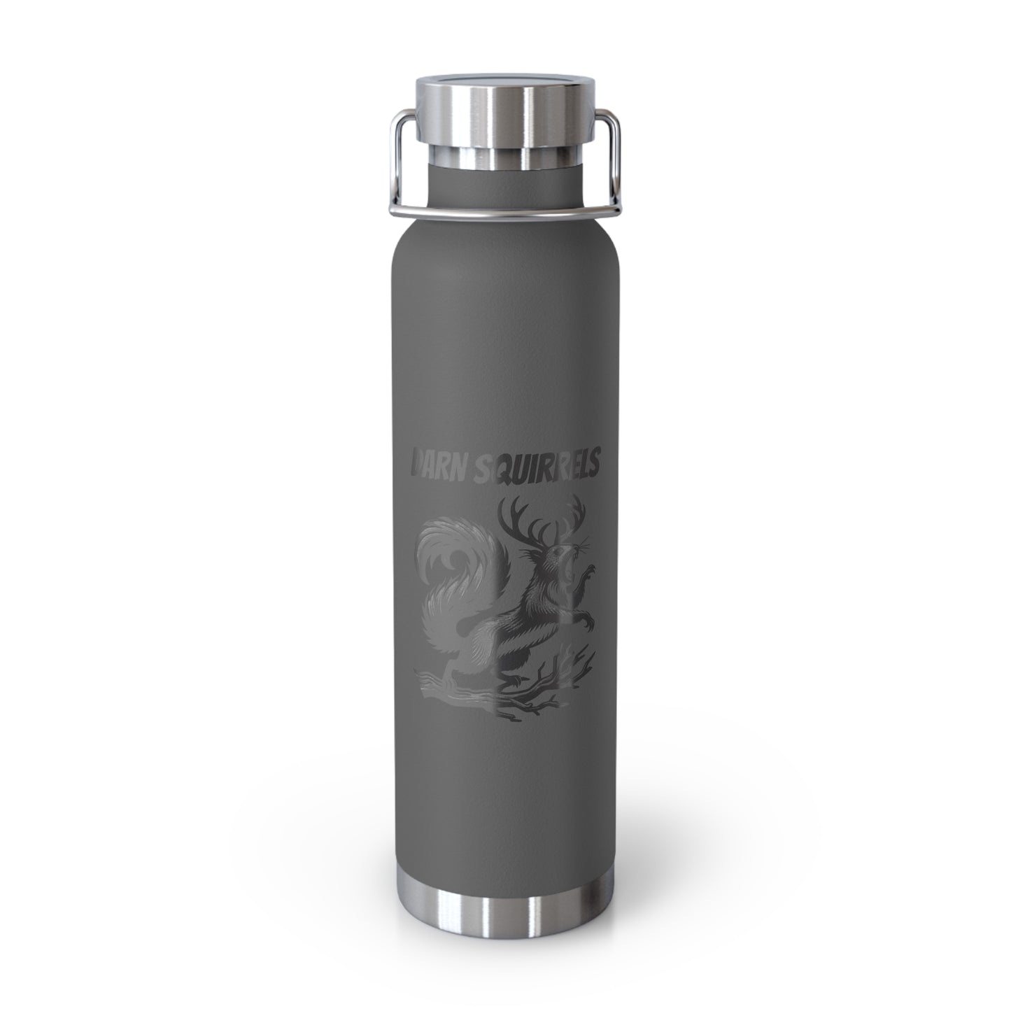 Darn Squirrels Insulated Water Bottle - 22oz Copper Vacuum Flask for Outdoor Adventures