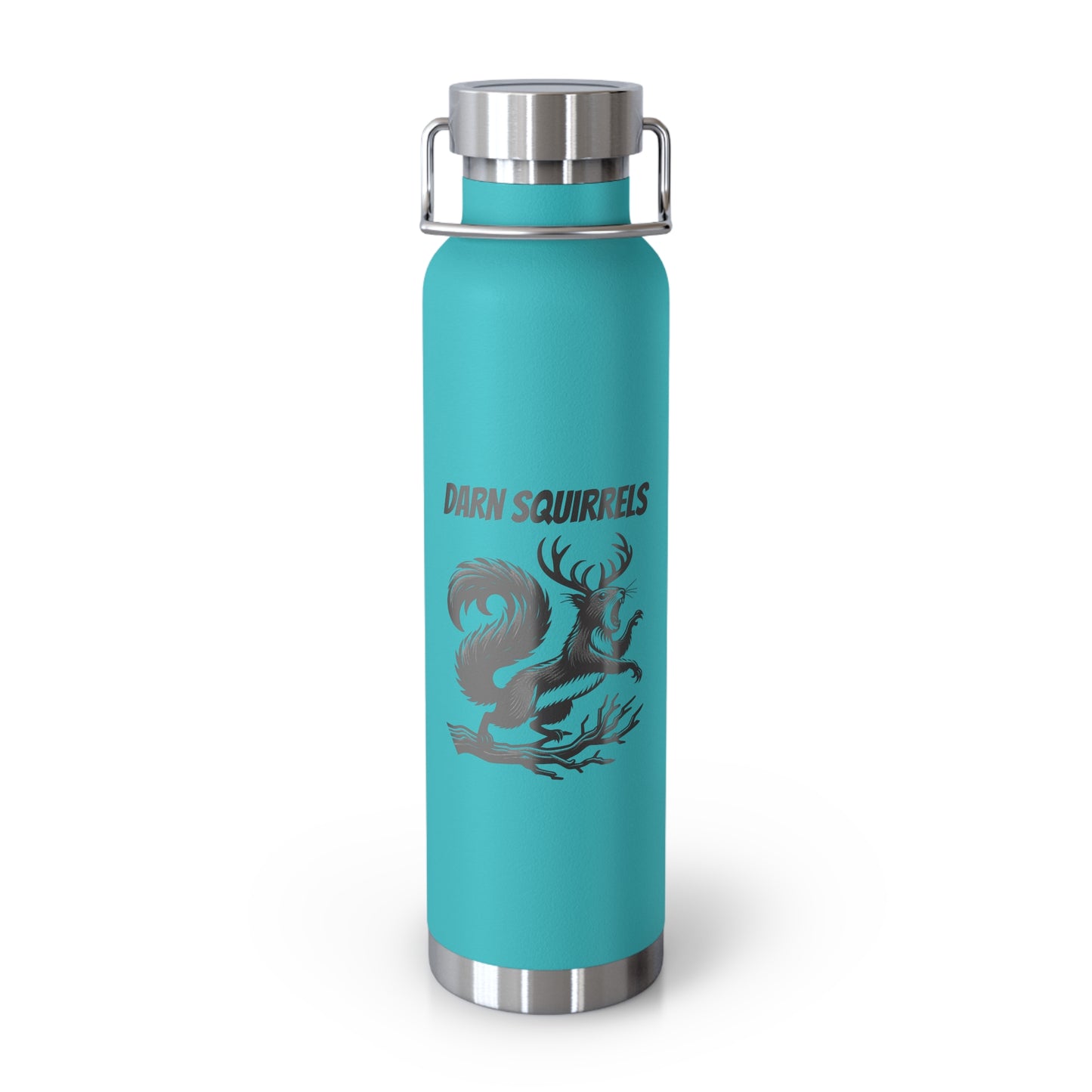Darn Squirrels Insulated Water Bottle - 22oz Copper Vacuum Flask for Outdoor Adventures