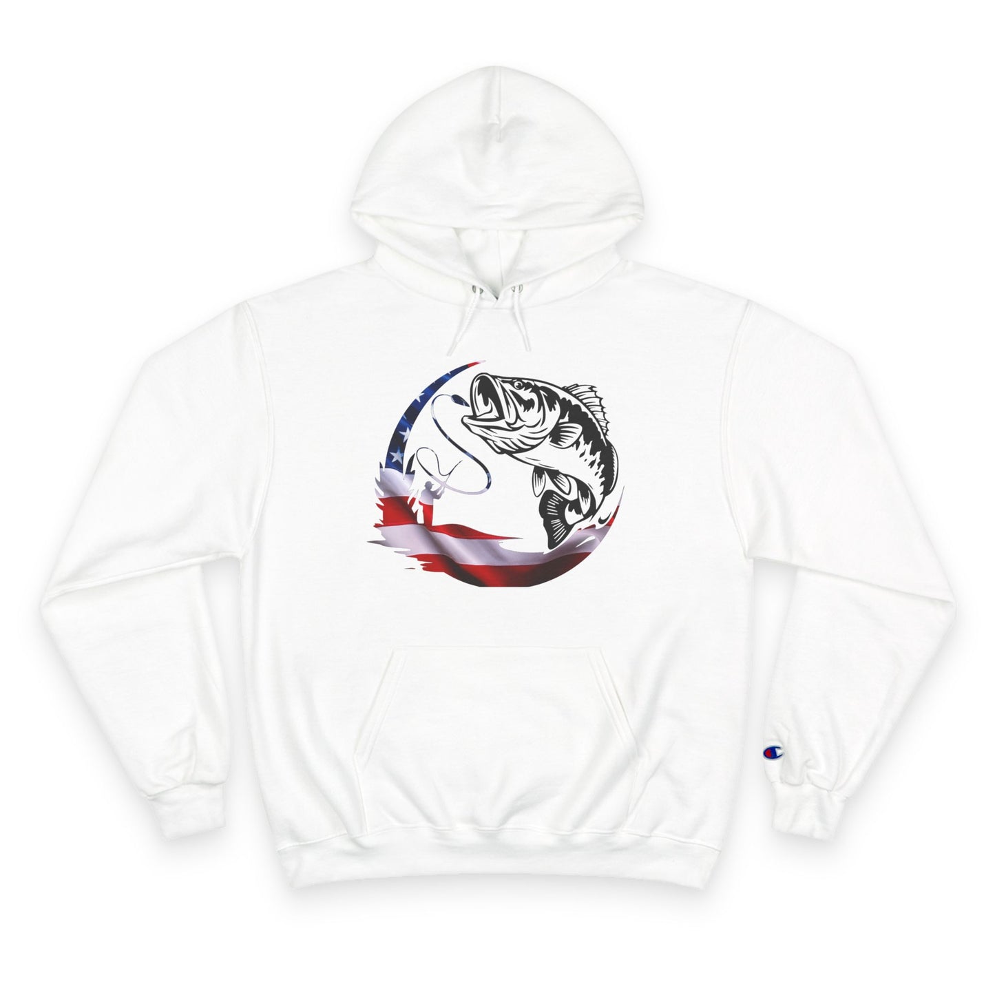 Proud American Fishing Hoodie - Champion Design
