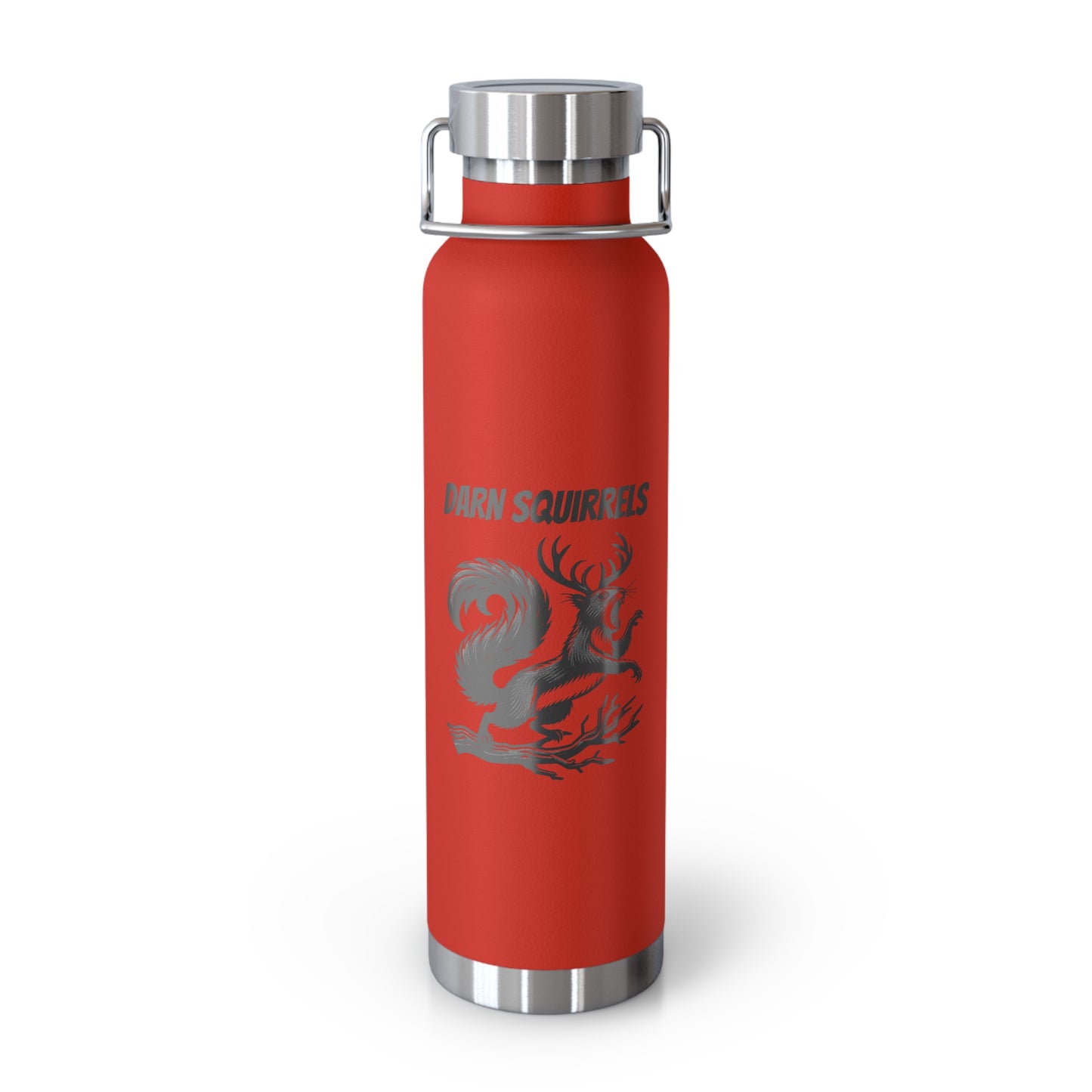 Darn Squirrels Insulated Water Bottle - 22oz Copper Vacuum Flask for Outdoor Adventures