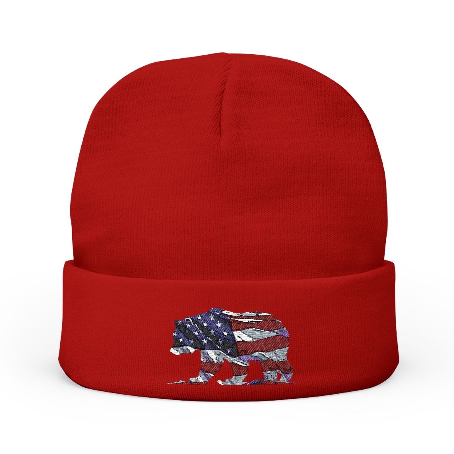 Beanie Hat - Patriotic Bear Embroidery Design