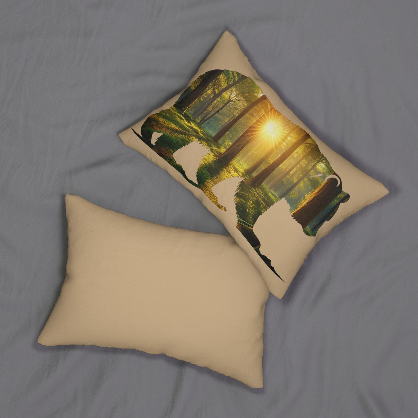 Lumbar Pillow - Woodland Bear Design