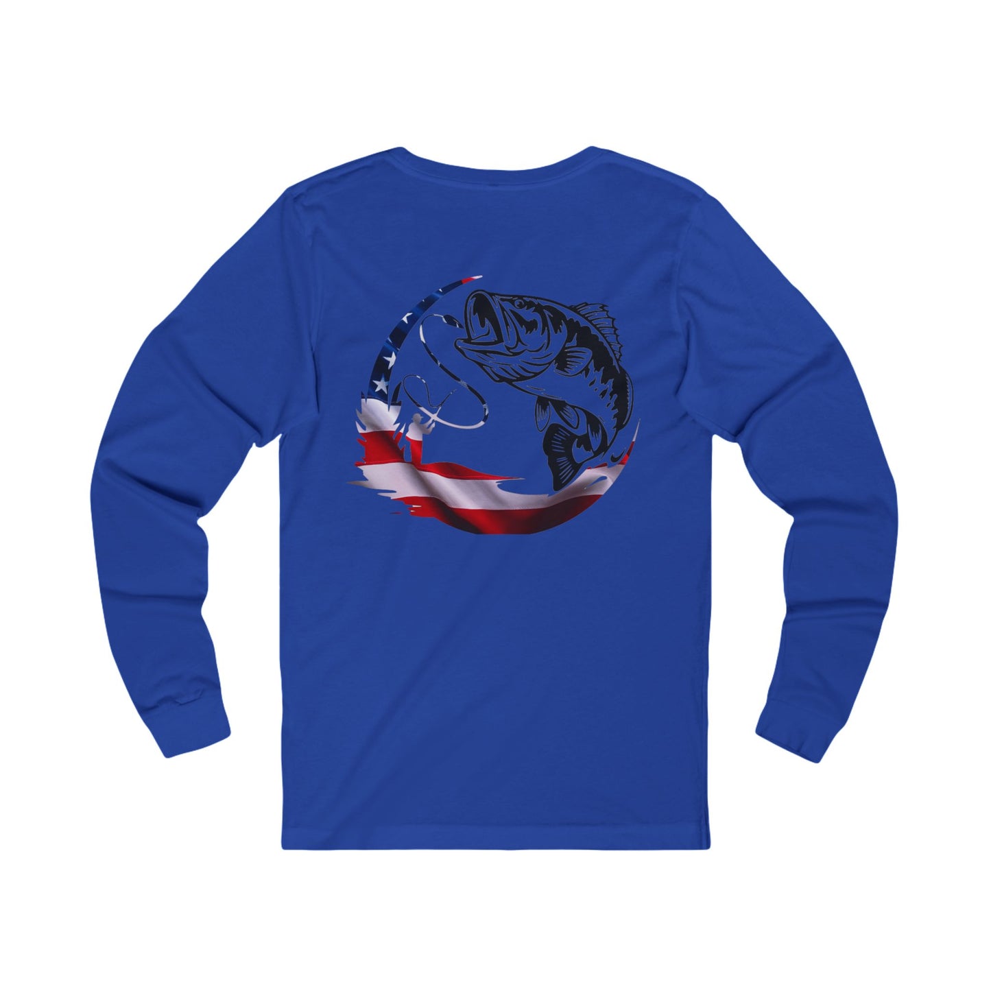 Unisex Jersey Long Sleeve Tee - Proud American Bass