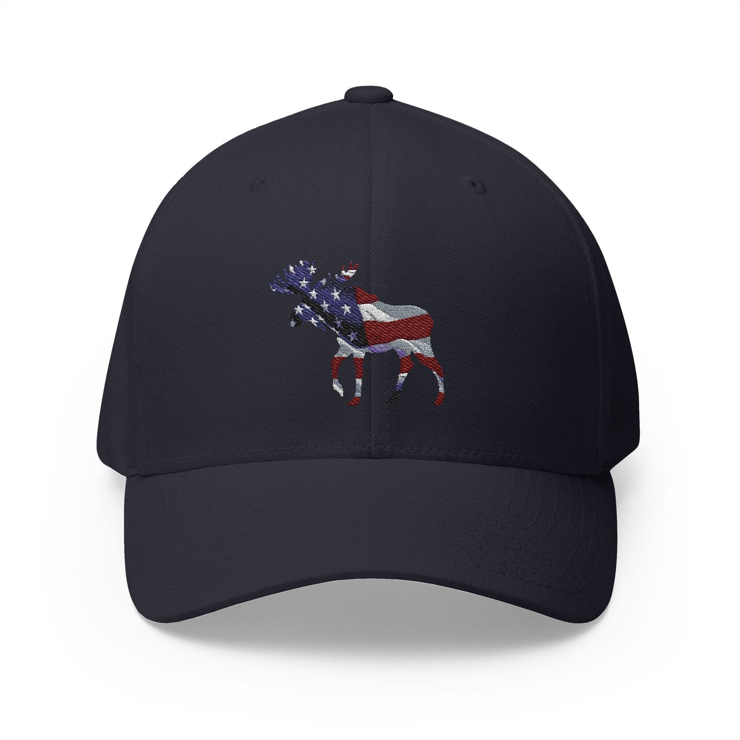 Embroidered Cap - Proud American Moose Design