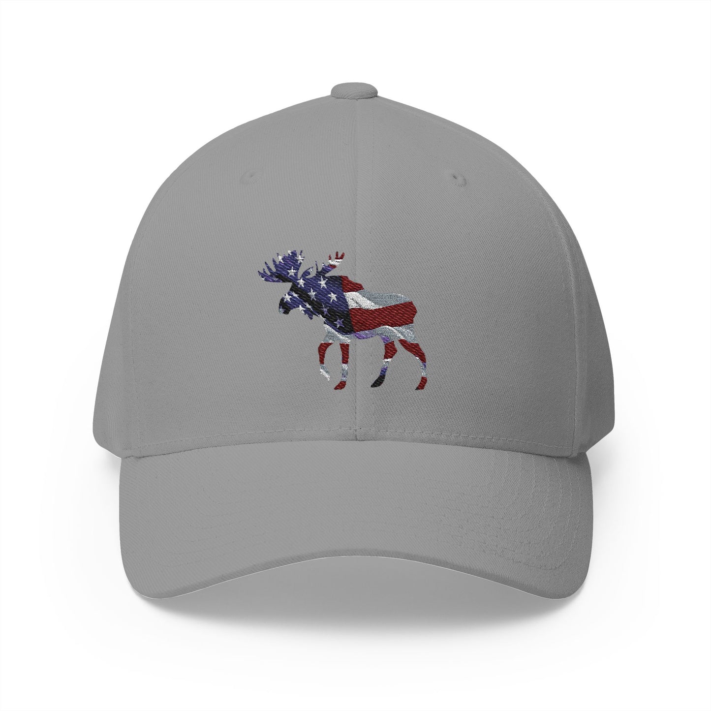 Embroidered Cap - Proud American Moose Design