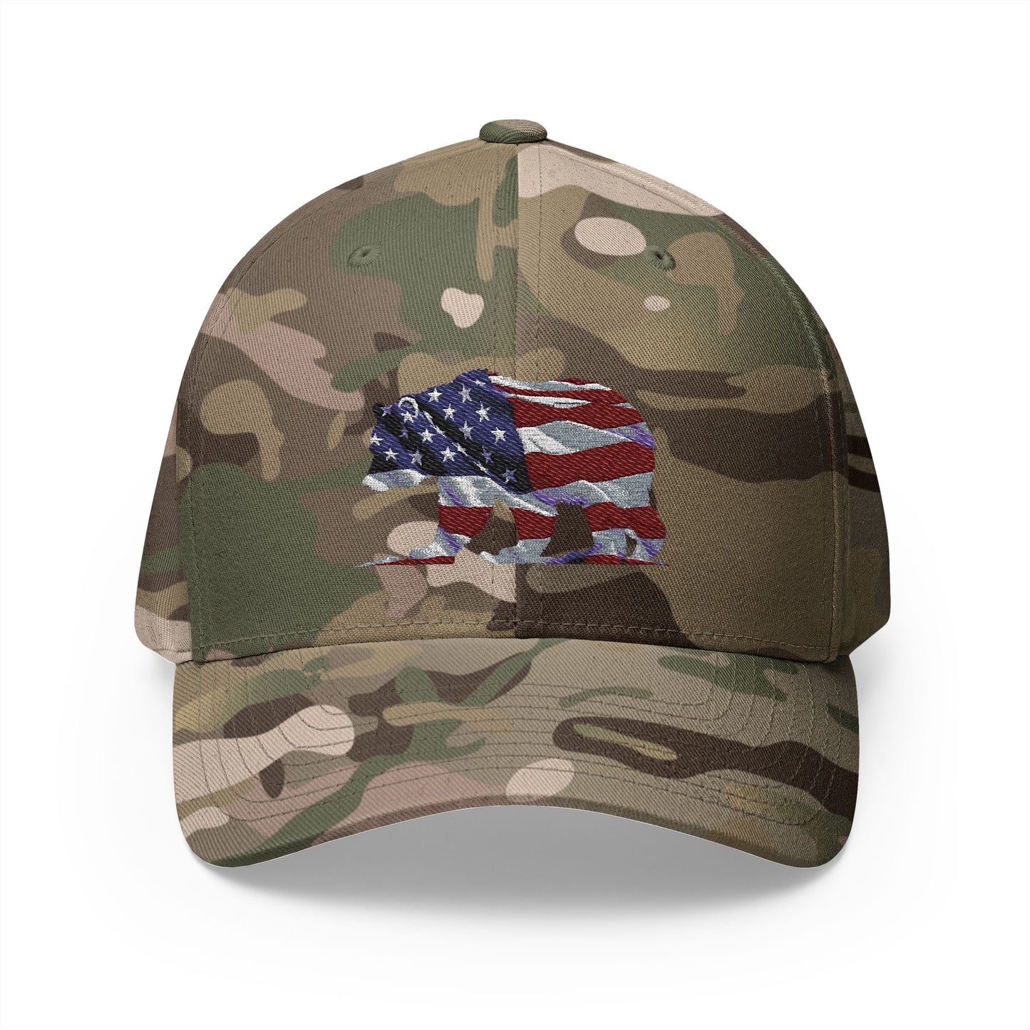 Embroidered Cap - Proud American Bear Design