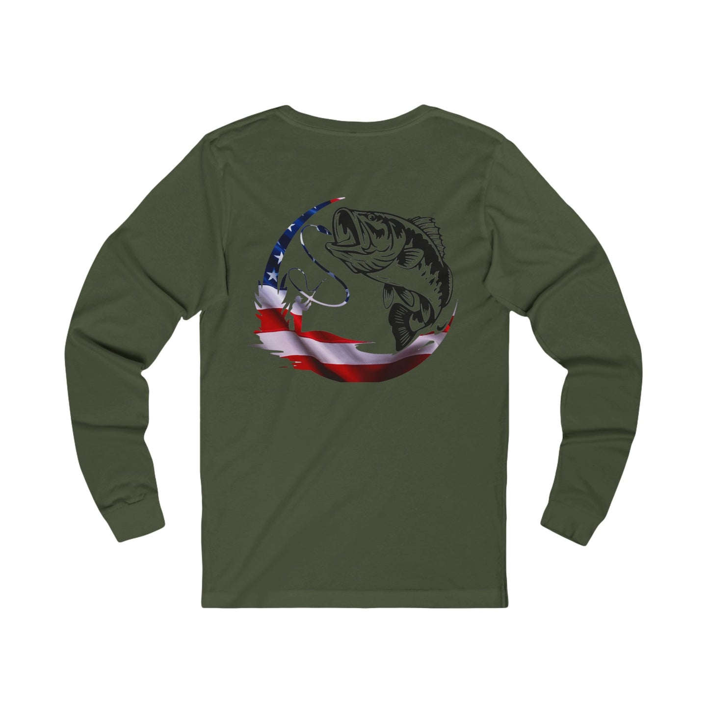 Unisex Jersey Long Sleeve Tee - Proud American Bass