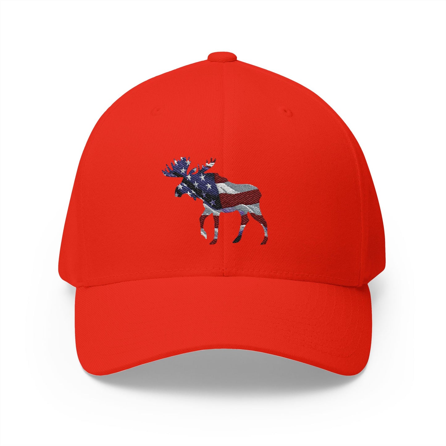 Embroidered Cap - Proud American Moose Design