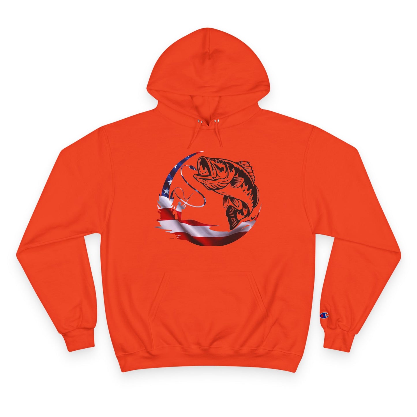 Proud American Fishing Hoodie - Champion Design