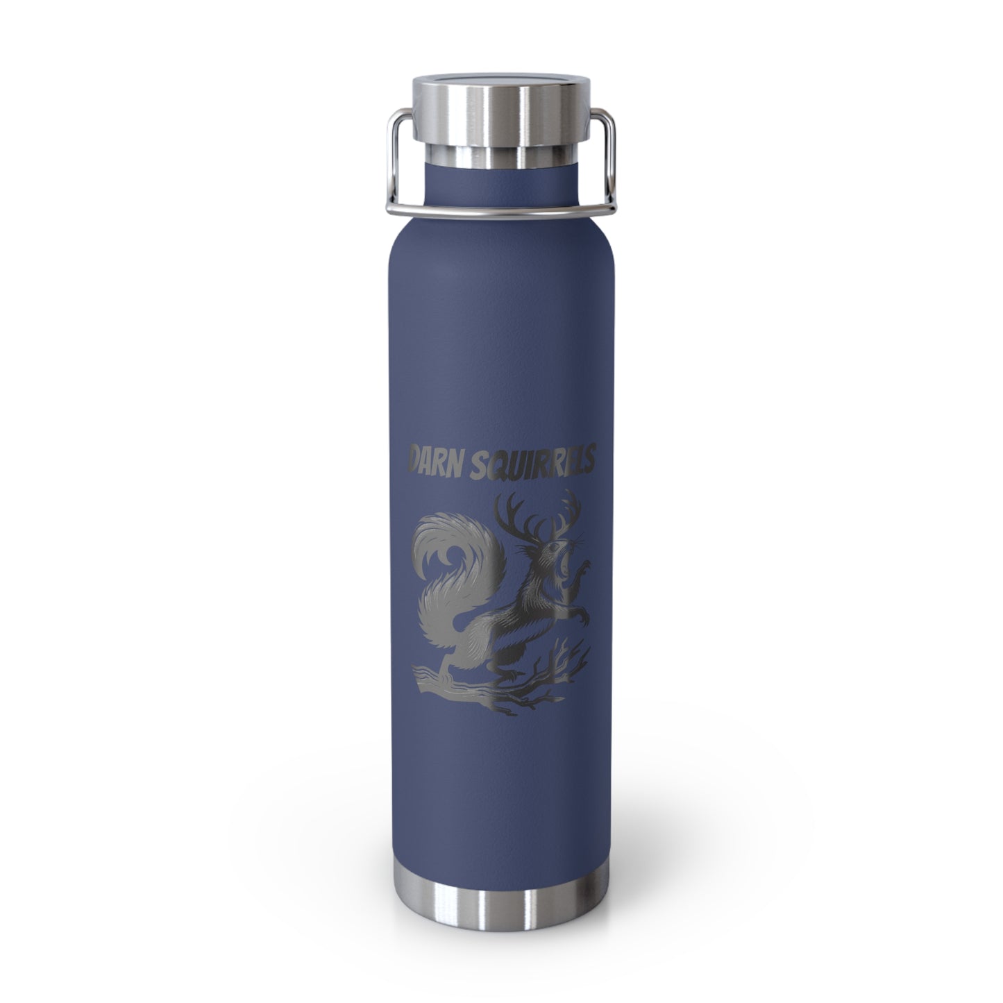 Darn Squirrels Insulated Water Bottle - 22oz Copper Vacuum Flask for Outdoor Adventures