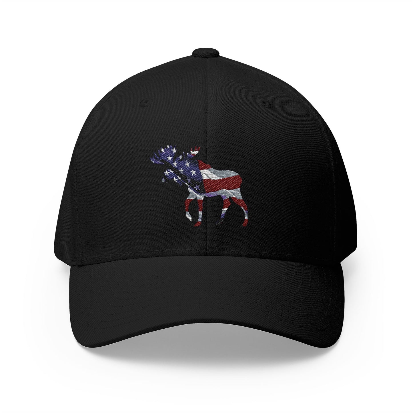 Embroidered Cap - Proud American Moose Design