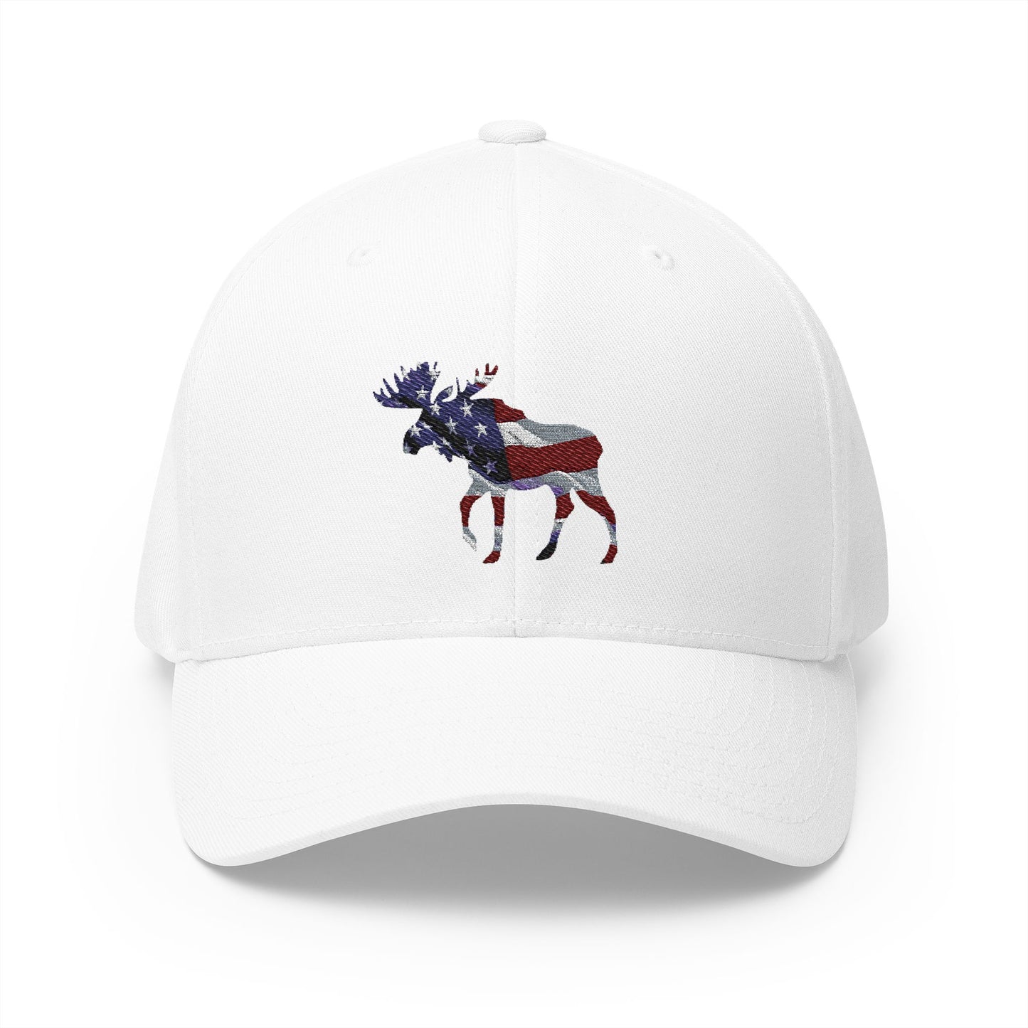 Embroidered Cap - Proud American Moose Design