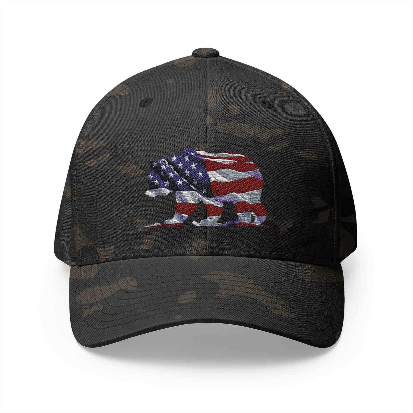 Embroidered Cap - Proud American Bear Design