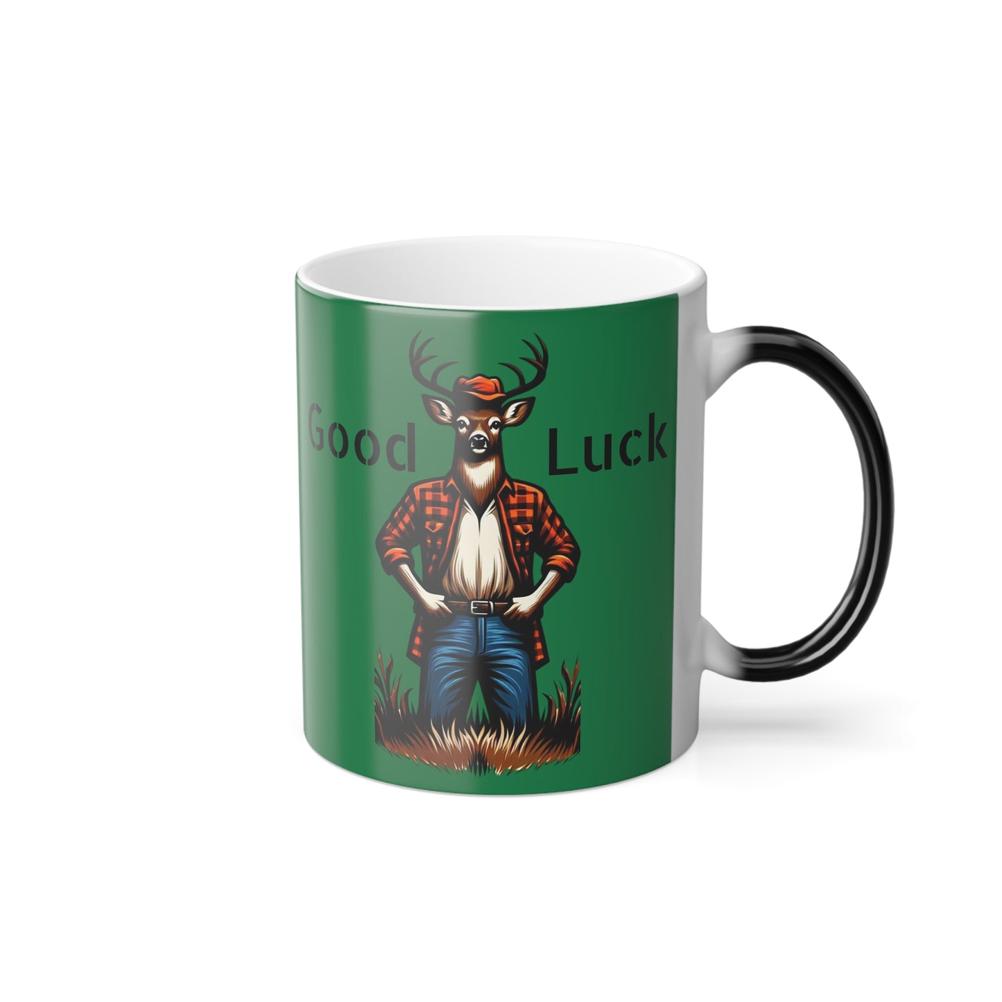 Mug - Buck Challenging Hunters Color Morphing Mug, 11oz