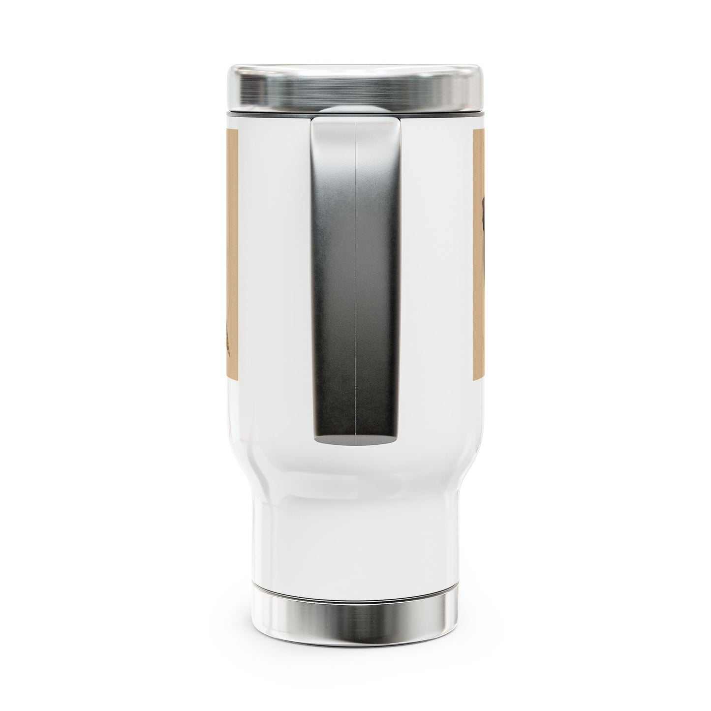 Travel Mug - Woodland Bear Design, 14oz Stainless Steel with Handle