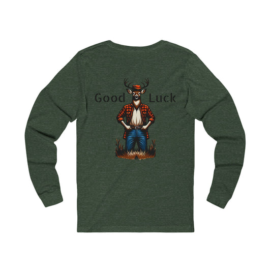 Long Sleeve Tee Buck Challenging Hunter Unisex Jersey