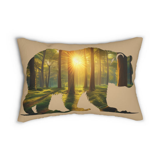 Lumbar Pillow - Woodland Bear Design