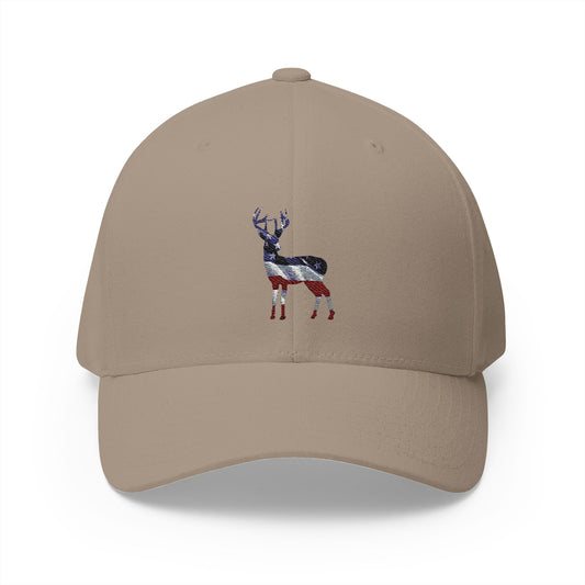 Embroidered Cap - Proud American Deer Design