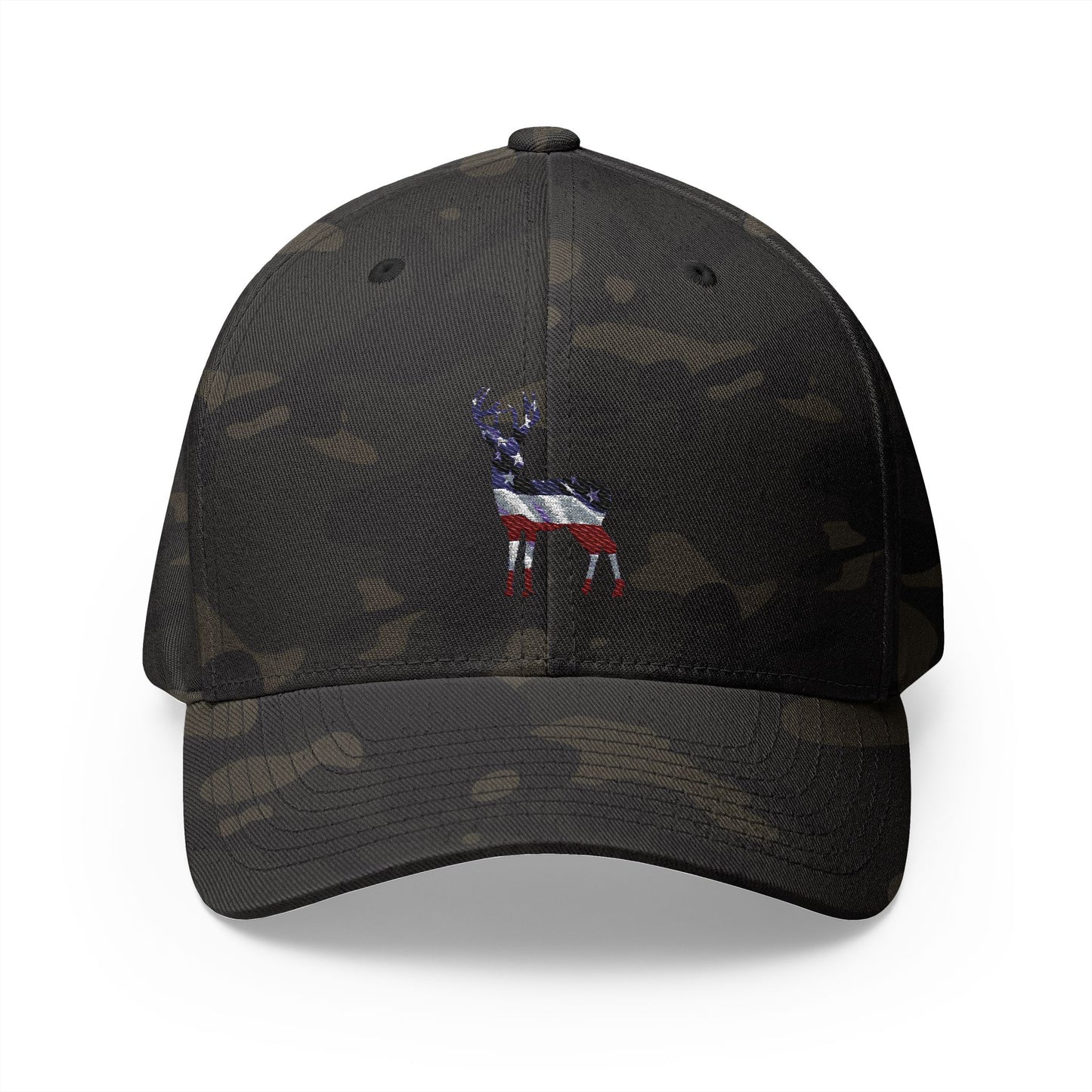 Embroidered Cap - Proud American Deer Design