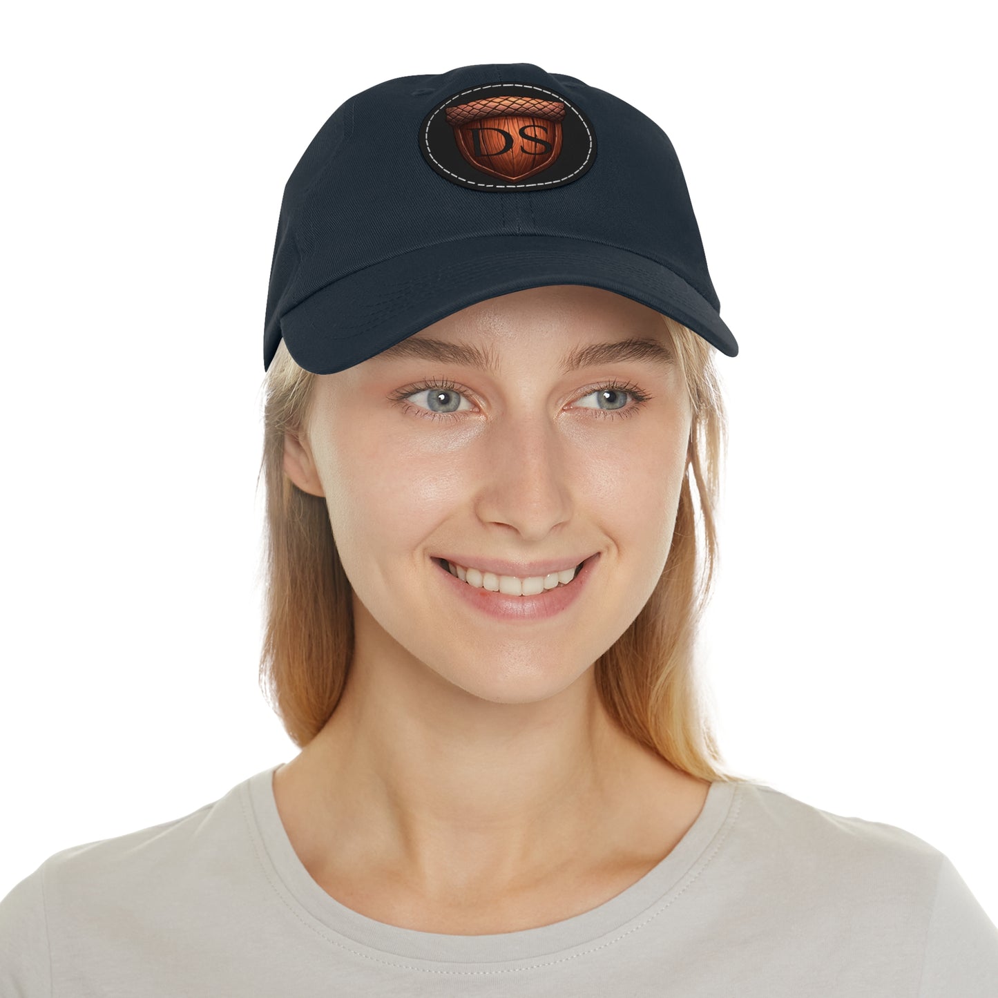 Darned Squirrels Dad Hat with Leather Patch (Round)