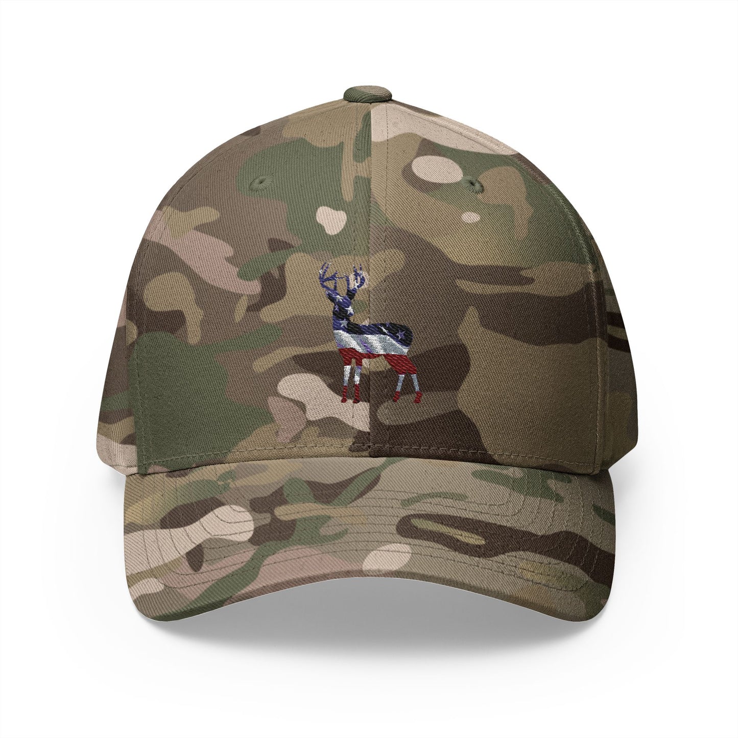 Embroidered Cap - Proud American Deer Design