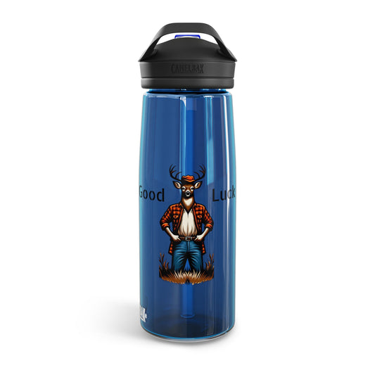 Water Bottle - Good Luck Buck Challenging Hunters Design, 20oz",25oz"