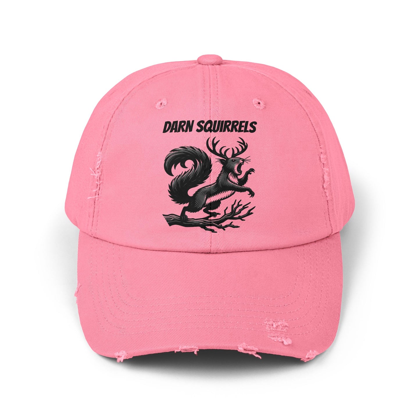 Distressed Cap - Noisy Squirrel On Your Head