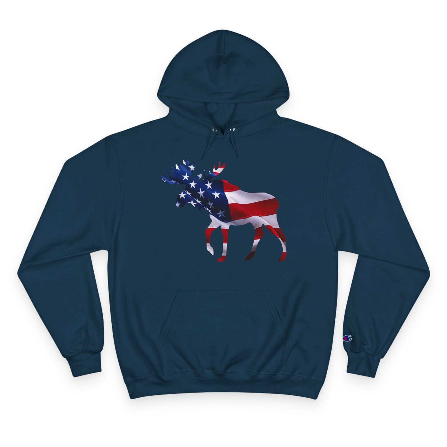 American Moose Champion Hoodie - Proud Patriotic Design