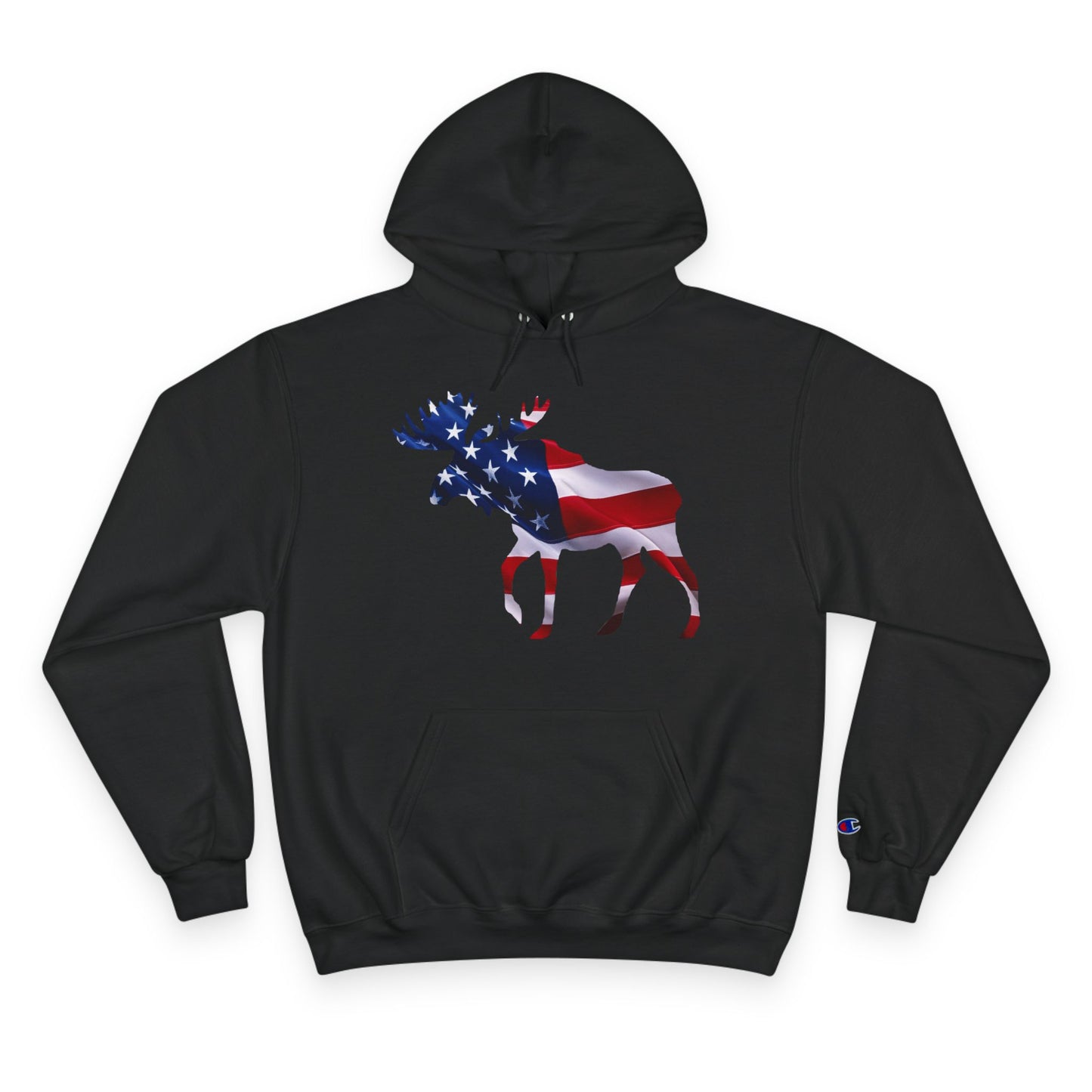 American Moose Champion Hoodie - Proud Patriotic Design