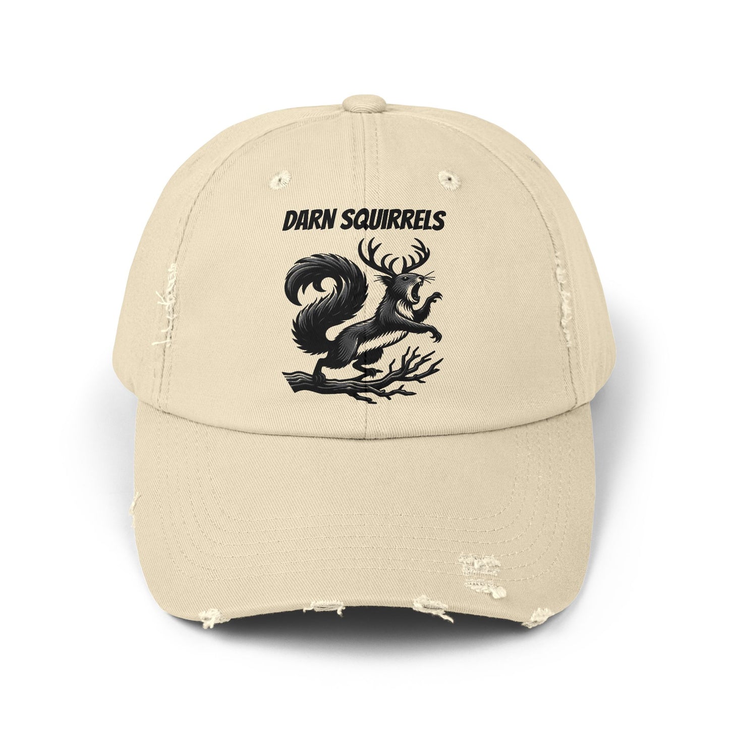 Distressed Cap - Noisy Squirrel On Your Head