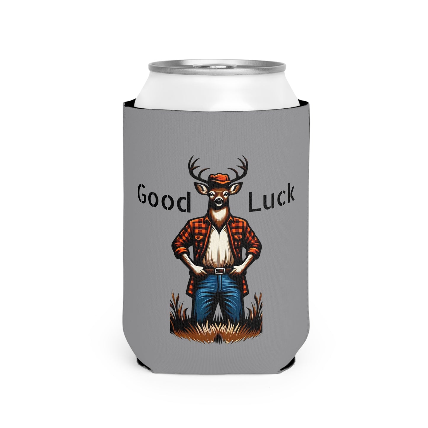 Can Cooler Sleeve - Deer Challenging Hunter