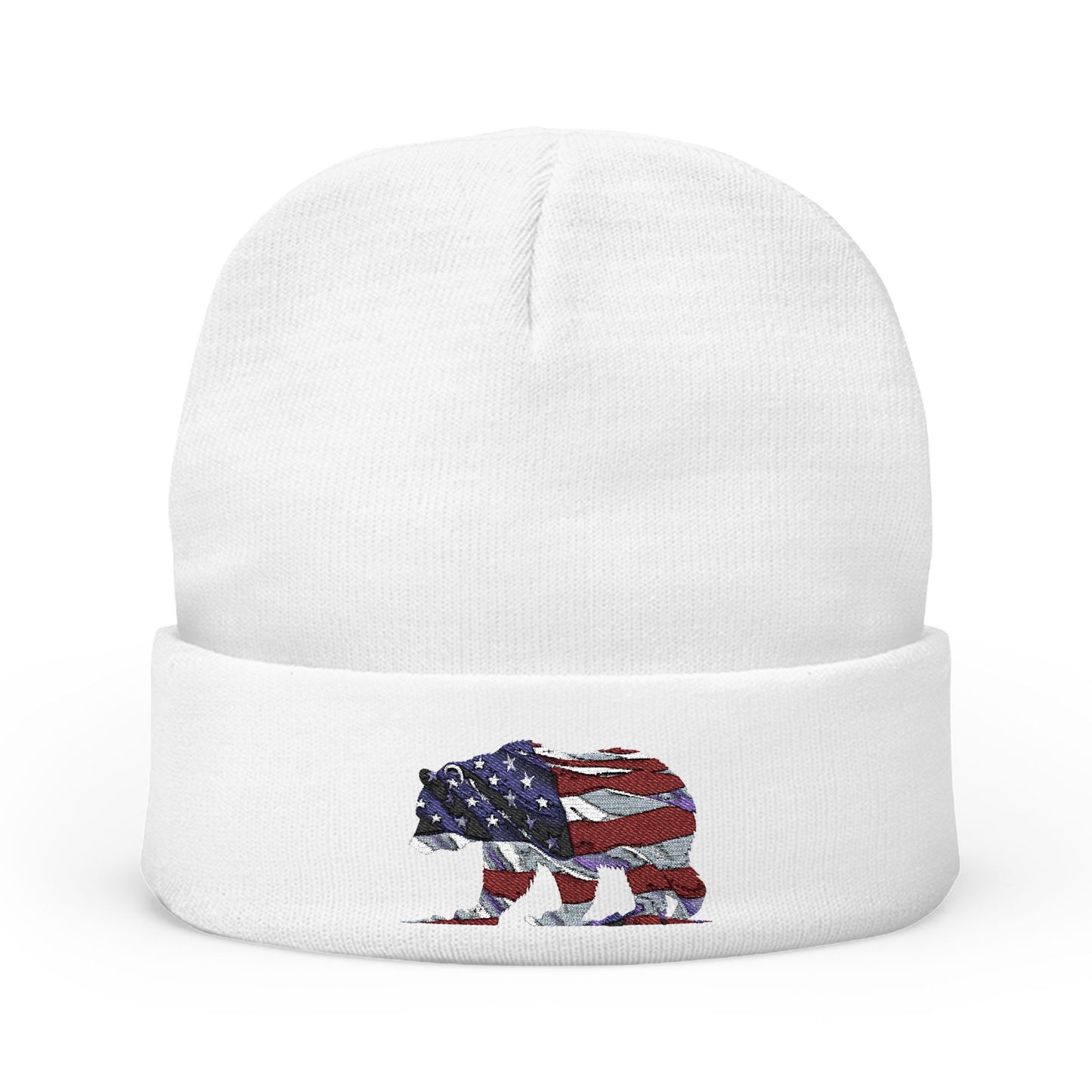 Beanie Hat - Patriotic Bear Embroidery Design